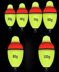 30-100g elektronik çift renkler gündüz ve gece çift kullanımlı 30g-100g yanar Bobbers uzun döküm LED balıkçılık şamandıra - Product Image 3