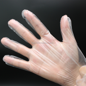 Kangle <b>Plastic</b> <b>Gloves</b> Blue Color Dispenser Box Packaging TPE Material <b>Plastic</b> <b>Gloves</b> for Kitchen Cleaning Food Handling - Product Image 3