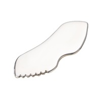 Outil de massage Gua Sha en acier inoxydable 304 en forme de lèvre, grattoir facial, plaque de grattage corporel, couteau de fascia musculaire, massage des tendons