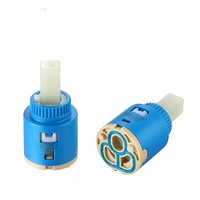 Noyau de valve Naijie pour robinets d'eau chaude et froide de salle de bain et de cuisine, 25 mm, double étanchéité, noyau de valve en céramique à rotation libre