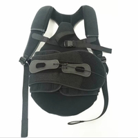 Attelle dorsale TLSO noire avec système de serrage à 10 poulies et taille réglable du XS au 2XL