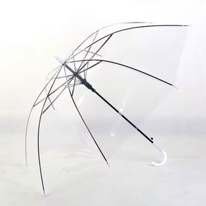 Parasol transparent en PVC personnalisé avec logo d'usine, impression pour la promotion, parapluies pour enfants en gros - Product Image 4
