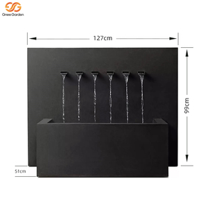 Fontaine d'eau de jardin moderne à prix d'usine, en métal gris, avec 6 jets, fonction électrique - Product Image 4