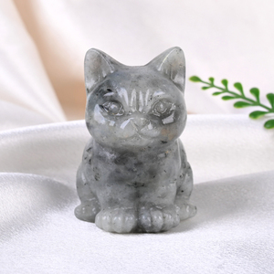 Vente en gros de pierres de guérison en cristal naturel, chat en cristal sculpté à la main pour la décoration - Product Image 6