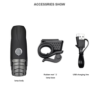 Lumière de vélo, lampe LED USB étanche rechargeable pour guidon de vélo, phare avant pour vélo de montagne, lampe de signalisation, lampe torche