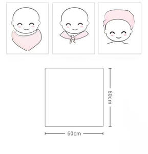 2025 tendance en gros produits vente Double couche bois de santal coton bébé couverture Animal fleur dessin animé motif mouchoir - Product Image 6