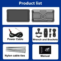 Caméra de moto portable 6 pouces avec CarPlay, DVR 2K, GPS Navi, étanche IPX7, écran LCD, CarPlay sans fil, Android Auto, moniteur moto