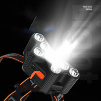Lampe frontale rechargeable à 7 LED Lampe frontale rechargeable USB pour le camping en plein air, le cyclisme, la course à pied et la pêche