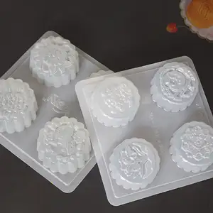 Популярные пластиковые формы для выпечки Mooncake, полипропиленовая плита, нетоксичные круглые формы для хранения кондитерских изделий