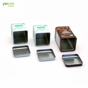 Tùy chỉnh in trượt nắp tinplate Canister <span class=keywords><strong>container</strong></span> thực phẩm Jar hình chữ nhật Matcha bột kim loại hộp cà phê tins trà vuông tin có thể - Product Image 5