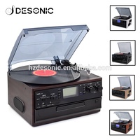 Gramophone en vinyle avec Cassette Radio AM/FM, lecteur CD, terminal mobile, nouveau, fourniture d'usine, moderne, 2019
