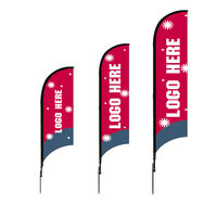Drapeau publicitaire personnalisé en promotion, drapeau plume pour événements et expositions, avec kit de mât