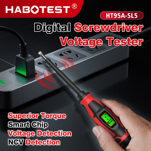 Testador Digital de Voltagem HABOTEST HT95A-SL5 12-250V AC Detecção NCV Display LCD Classe de Precisão 0.1 Material ABS Lápis de Teste - Product Image 3