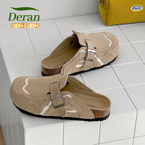 DERAN Zoccoli Unisex Personalizzati dal Produttore Stile <span class=keywords><strong>Birkenstock</strong></span> in Sughero Antiscivolo di Alta Qualità in Vera Pelle con Supporto Plantare da <span class=keywords><strong>Donna</strong></span> - Product Image 2