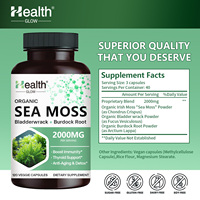 Nouvelles capsules de soins de santé de haute technologie SEA MOSS pour l'anti-âge, l'augmentation de l'énergie cellulaire, l'amélioration de la vitalité, complément alimentaire à base d'algues marines