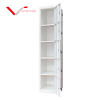 Armoire de rangement métallique moderne en acier, personnalisable, avec porte verticale verrouillable et pieds autoportants, pour chambre à coucher