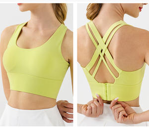 Gros seins sans rebond 87% Nylon 13% Spandex 260g Encapsulation du dos entrecroisé Entraînement actif Ajustement réglable Soutien-gorge de sport Ultimate Run - Product Image 1