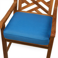 Coussin de chaise carré pour jardin extérieur, imperméable, ignifuge, avec housse en mousse amovible et lavable, 100% polyester, personnalisable