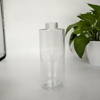 Bouteilles en PET transparentes de 380 ml à pression personnalisées en gros pour l'emballage de produits cosmétiques de soin de la peau et de bain