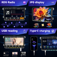 Autoradio MP5 Android BQCC 9 pouces avec écran Carplay, FM RDS, Bluetooth, système multimédia stéréo pour VW Amarok, Caddy, Golf 5, 6, Skoda Octavia, Passat B6