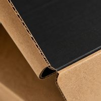 Boîte d'expédition en carton ondulé personnalisée en gros avec intérieur noir pour l'emballage d'expédition de vêtements et d'abonnements e-commerce