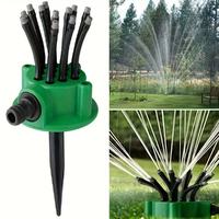 Buse d'arrosage goutte-à-goutte réglable en plastique vert à haute pression, multi-trous, pour l'irrigation des fermes, jardins et pelouses, avec jets multiples