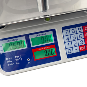 Changxie Bateras 방수 스테인레스 스틸 디지털 주방 저울 <span class=keywords><strong>40kg</strong></span> 용량 2g 정확도 배터리 전원 무게 측정 - Product Image 3