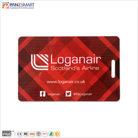 Carte d'identité en plastique personnalisée Impression numérique Étiquette d'identification en plastique Étiquette à bagage CR80 en plastique PVC Personnel VIP Carte avec lanière