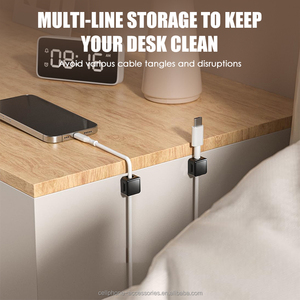 Clip de câble de téléphone portable <span class=keywords><strong>chargeur</strong></span> magnétique de bureau écouteurs organisateur de câble Rock pour mur de bureau bois - Product Image 5