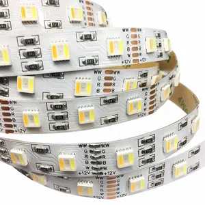 Alta densidade 120ledm 5 volts volts 24 25m 5050 rgbww rgbcct 5in1 led strip