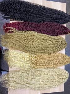 <span class=keywords><strong>Cheveux</strong></span> synthétiques à crocheter, ondulation d'<span class=keywords><strong>eau</strong></span> longue, couleur ombrée bordeaux, ondulation profonde, <span class=keywords><strong>bouclés</strong></span>, pour femmes noires - Product Image 2
