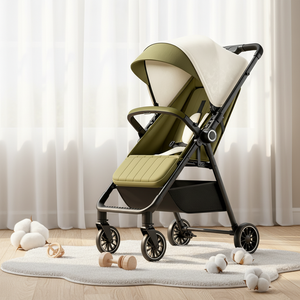 Cochecito <span class=keywords><strong>de</strong></span> bebé portátil ligero con paisaje alto Cinturón <span class=keywords><strong>de</strong></span> seguridad <span class=keywords><strong>de</strong></span> cinco puntos La rueda del automóvil puede sentarse y acostarse - Product Image 1