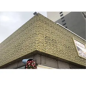 Лазерная резка алюминиевая фасадная панель декоративные металлические панели для навесной стены