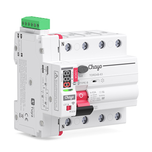 Disjoncteur intelligent Tuya Wi-Fi à réenclenchement automatique type B RCD RCCB 63A 30mA pour chargeur de VE et système solaire Chayo - Product Image 2