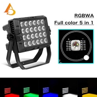Projecteurs LED carrés AICPOSE Professional 24x18w RGBWAUV, en aluminium moulé sous pression, étanches IP65