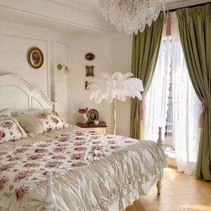 Su misura di lusso Matcha <span class=keywords><strong>verde</strong></span> <span class=keywords><strong>tende</strong></span> in tessuto di <span class=keywords><strong>velluto</strong></span> moderno semplice soggiorno camera da letto oscurante <span class=keywords><strong>tende</strong></span> di <span class=keywords><strong>velluto</strong></span> per Hotel a casa - Product Image 2