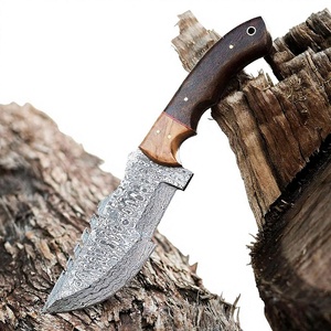 Cuchillo Skinner de Hoja Fija de Acero de Damasco de Calidad Premium Personalizable, Cómodo, Hecho a Mano, con Soporte OEM, Cuchillos Skinner DIY de Grado Profesional - Product Image 2
