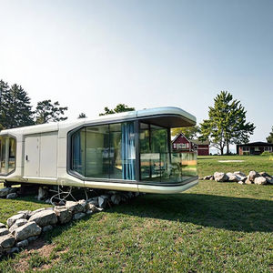 Cápsula espacial de casa pequeña de lujo comercial Contenedor de acero prefabricado Instalación rápida Tamaño personalizado para bienes raíces de construcción - Product Image 3