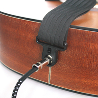 Usine de ceinture de guitare en polyester noir à boucle rapide