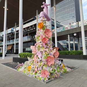 Sculpture de pot de fleurs géant personnalisé, décoration florale surdimensionnée pour jardin, parc, parc à thème - Product Image 5