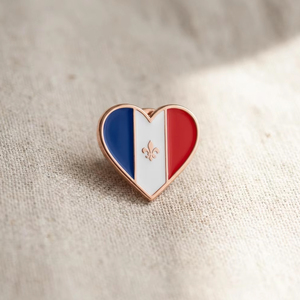 Pin <span class=keywords><strong>de</strong></span> Solapa Personalizado con Forma <span class=keywords><strong>de</strong></span> Corazón y Bandera <span class=keywords><strong>de</strong></span> Francia, Venta al por Mayor, Insignia <span class=keywords><strong>de</strong></span> Recuerdo con Bandera Azul, Blanca y Roja, Pin Promocional <span class=keywords><strong>de</strong></span> Aleación <span class=keywords><strong>de</strong></span> Zinc con Esmalte Duro - Product Image 1