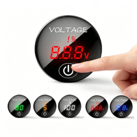 Kontrol Sentuh Panel Mount Digital Voltmeter DC5V-48V IP65 Tahan Air Tahan Lama Tampilan Tegangan Baterai LED untuk Mobil