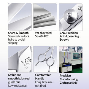 Bouche de poisson Dangerless 4.5/4.75 pouces Pet Puppy <span class=keywords><strong>Moustache</strong></span> Ensemble de toilettage Ciseaux - Product Image 3