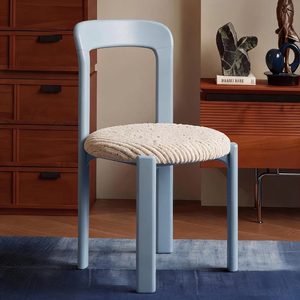 Silla <span class=keywords><strong>REY</strong></span>, Colorida, Combinable, Moderna, de Madera Maciza, Resistente, para Comedor, Hogar, Apartamento Pequeño, Apilable, Estilo Ins, Silla de Diseño - Product Image 1