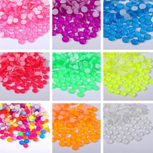 Cristales de Estrás Fluorescentes Luminosos Termoadhesivos, Base de Goma, Cristal Plano Redondo, Cristales de Estrás de Neón, Accesorios para Ropa - Product Image 1