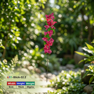 กิ่งดอกไม้ไหมสีชมพูเข้มประดิษฐ์ AFF Stick 32.2 - Product Image 2