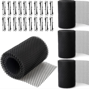 CE-Zertifiziertes 6 Zoll X 20 FT Langlebiges Kunststoff-Laubfanggitter Einfach zu Montieren Wetterfest Feuerbeständiges Dachrinnen-Schutzgitter - Product Image 1