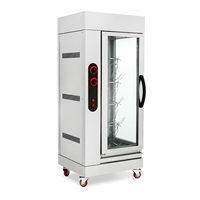 Four à rôtir au gaz commercial pour poulet, en acier inoxydable, avec porte en verre, pour restaurant, cuisine, boulangerie