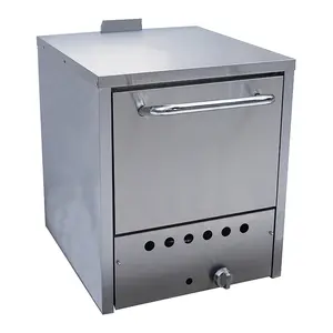 Peralatan pemanggang kue komersial 24 "Oven panggang Pizza batu Gas
