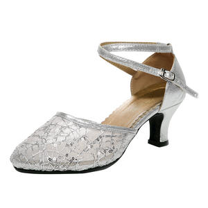 Zapatos de baile de salón con diamantes de imitación, zapatos de baile latino para mujer, salsa, <span class=keywords><strong>bachata</strong></span>, suela de gamuza - Product Image 1